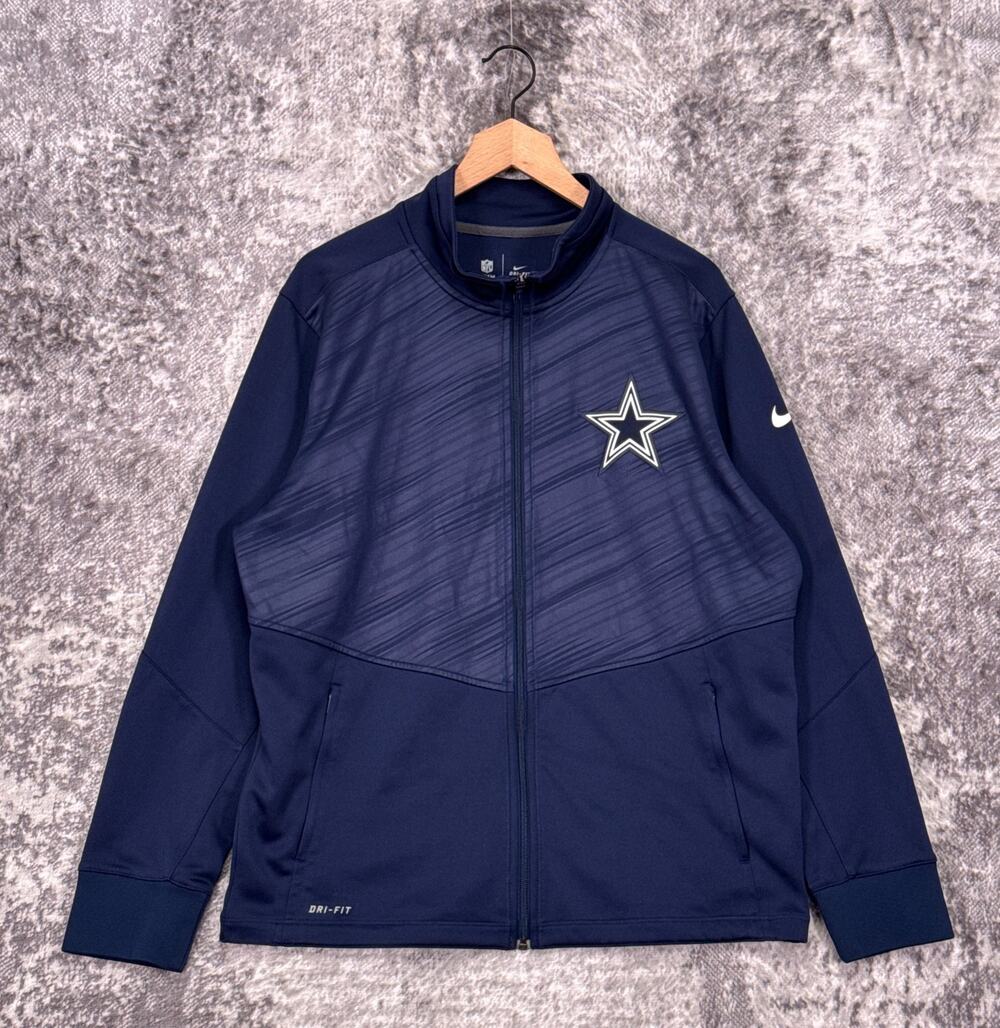 Nike Jacket Large Mens Dallas Cowboys On Field Full Zip